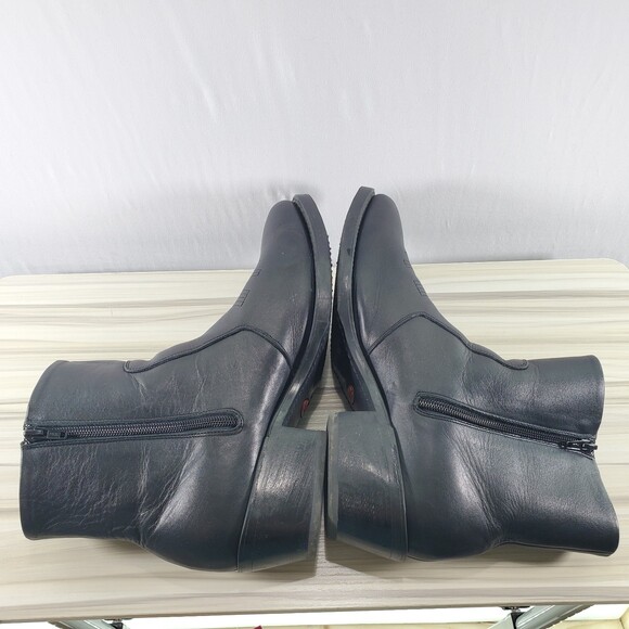 Durango 10 EE TR820 Black Leather 7" Side Zip Boots Men Western Boot Shorty Wide - Picture 6 of 9